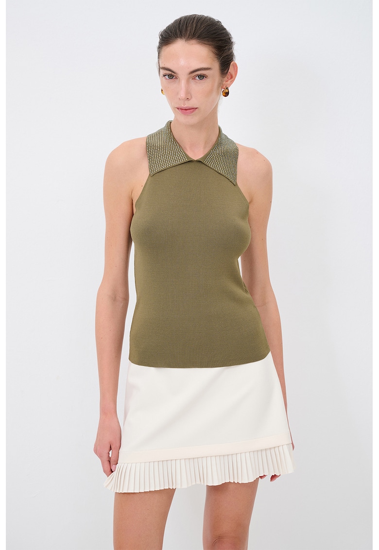 Bluza cu aplicatii de strasuri - fara maneci Bluza cu aplicatii de strasuri - fara maneci