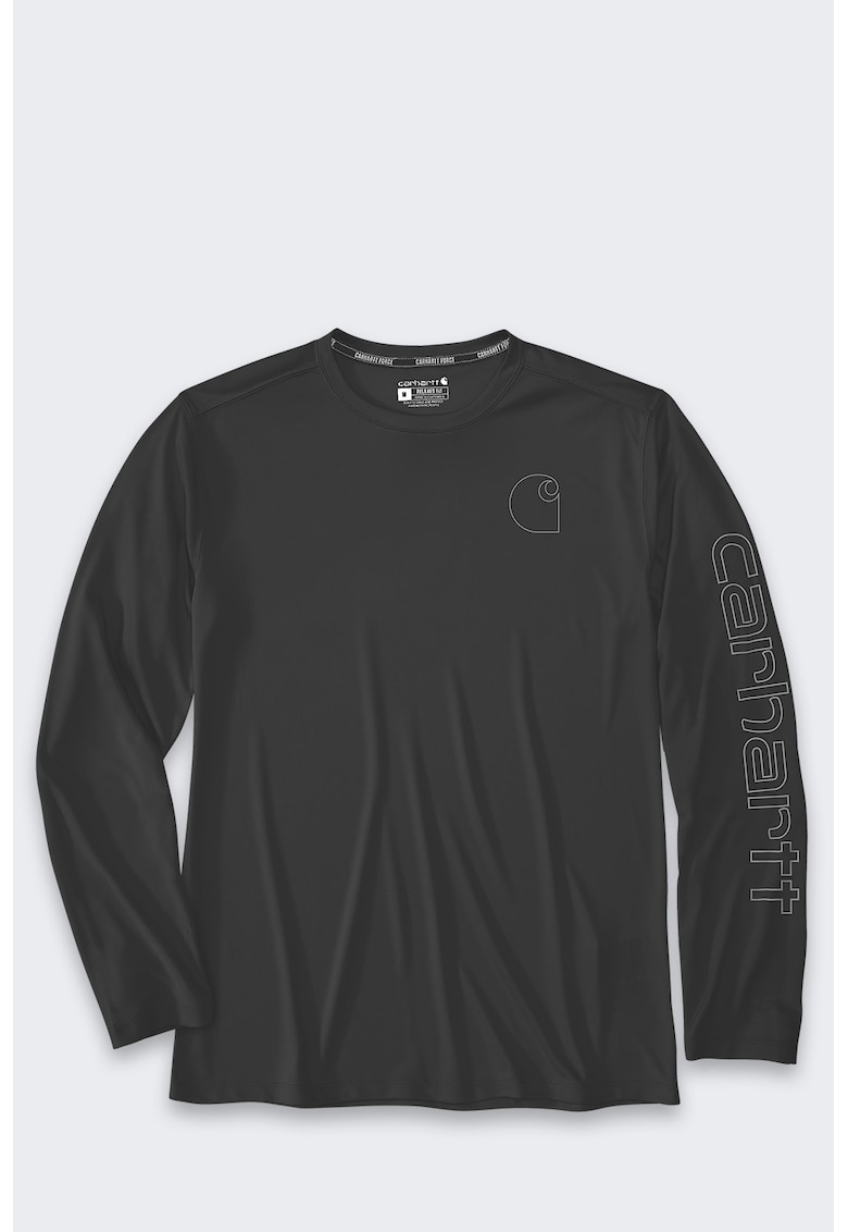 Tricou Force - gri - poliester - maneca lunga - tehnologie Sun Defender - confort termic -