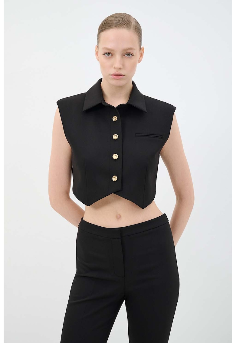 Camasa crop cu maneci scurte