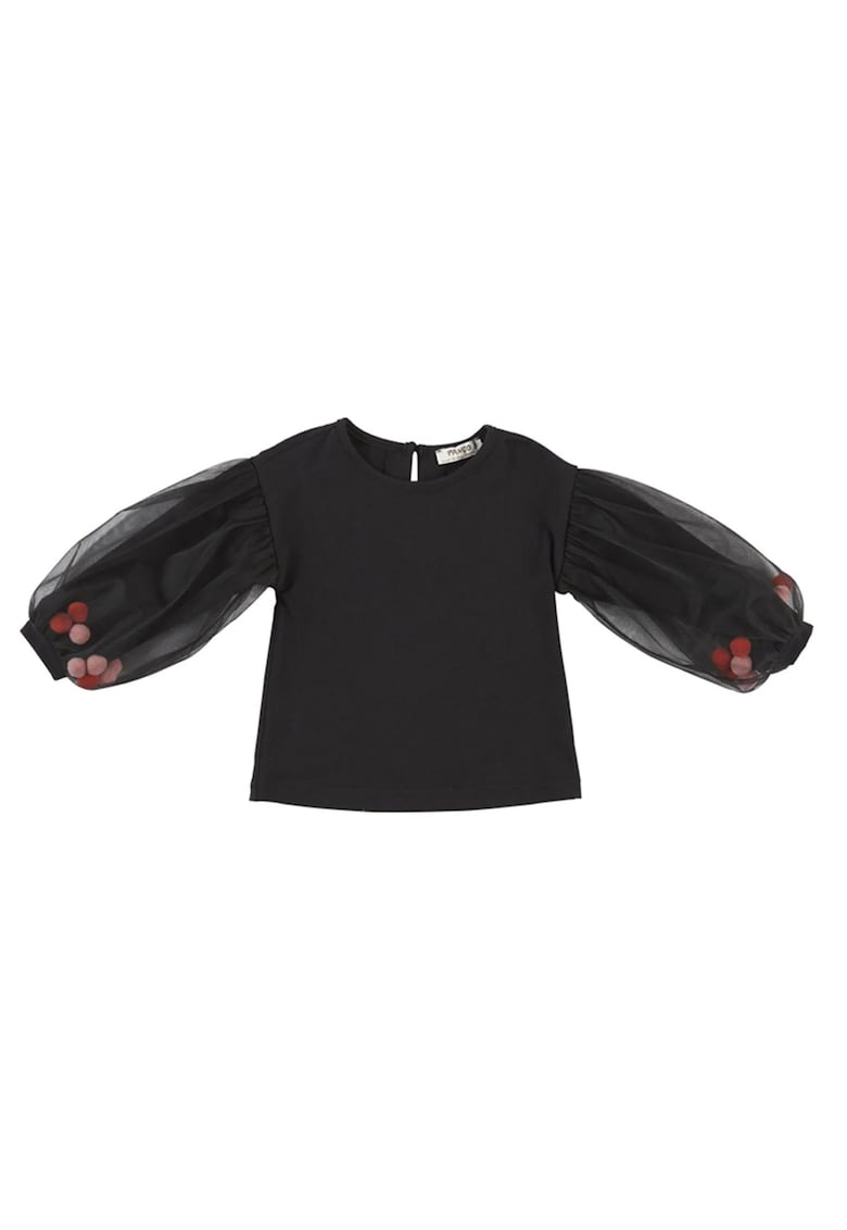 Bluza eleganta cu maneca lunga si Tull -  - Good Day - Negru - pentru fetite Bluza eleganta cu maneca lunga si Tull -  - Good Day - Negru - pentru fetite