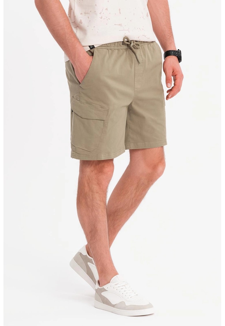 Pantaloni scurti cu snur - Verde pal