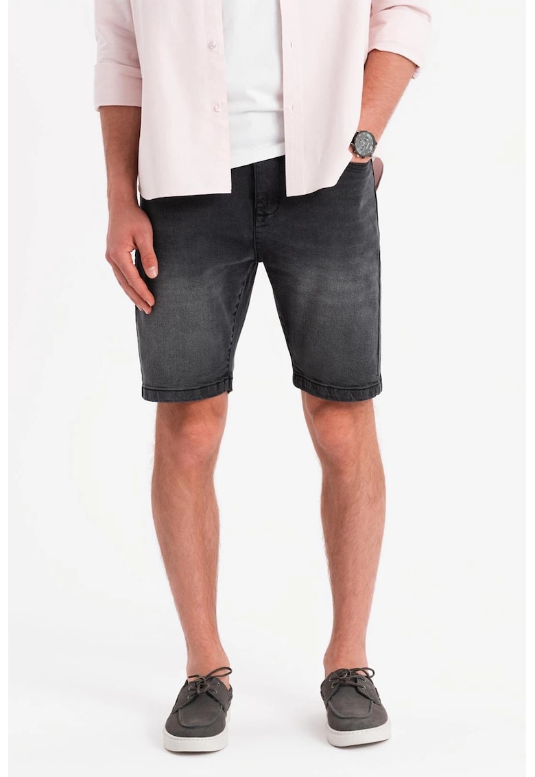 Ombre Blugi scurti cu buzunare - Negru