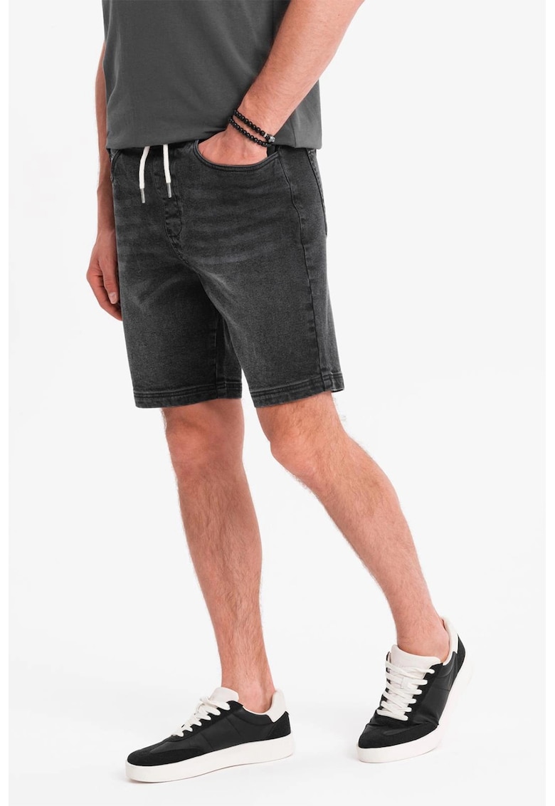 Blugi scurti cu talie ajustabila Blugi scurti cu talie ajustabila