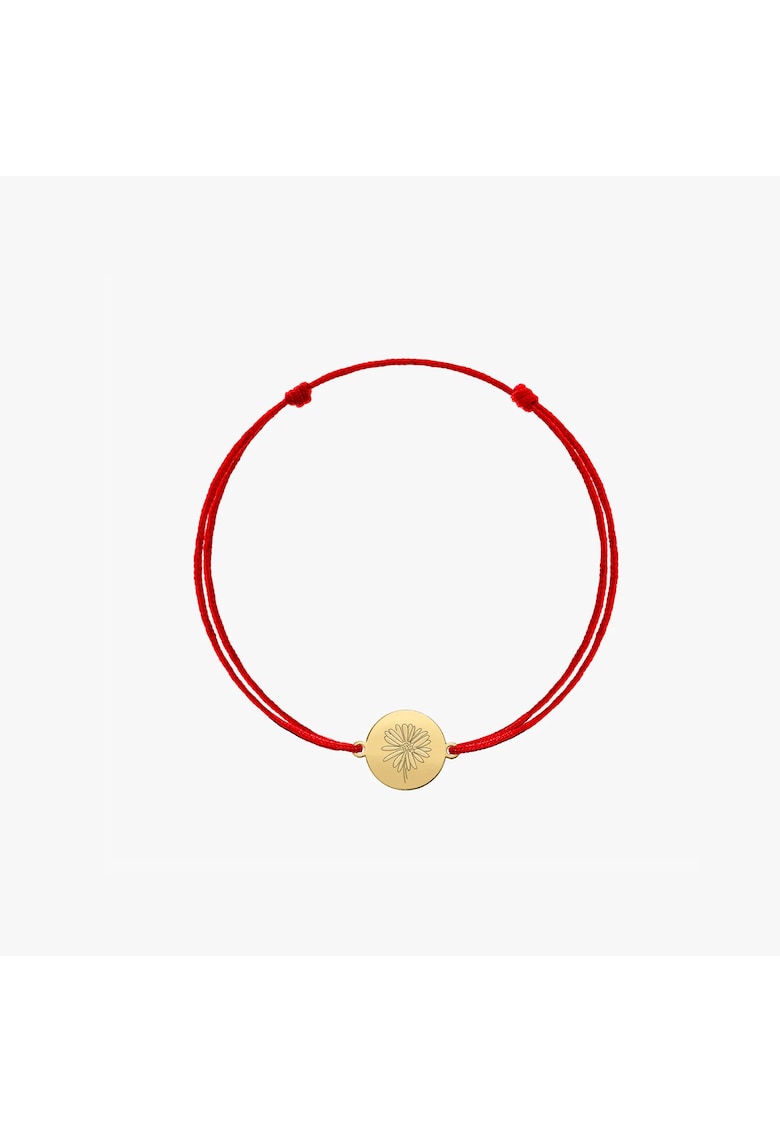 Bratara snur pentru copii din aur Birth Flower - July Lotus