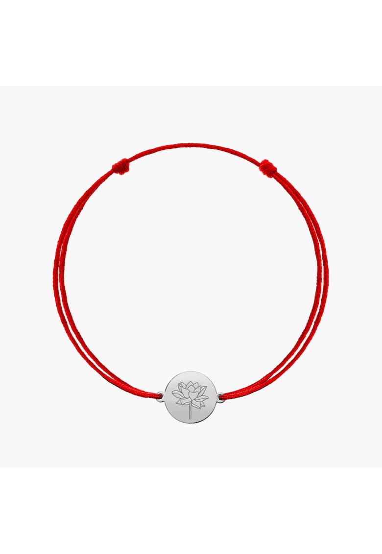 Bratara snur din argint Birth Flower - July Lotus