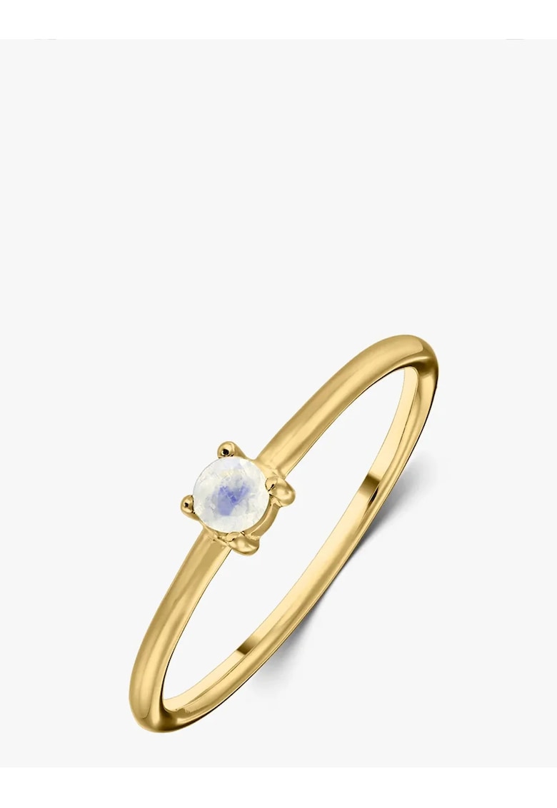 Inel din argint Birthstone Golden June - Piatra Lunii