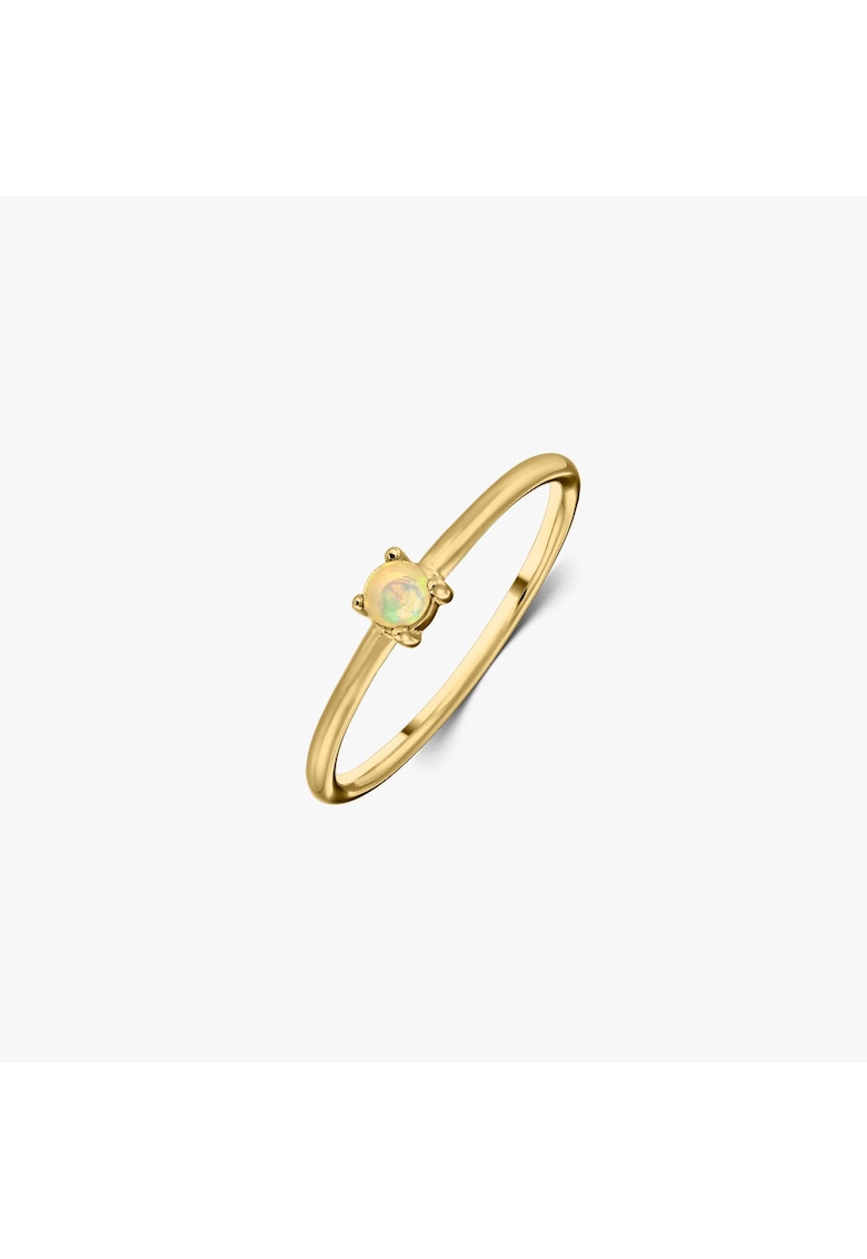 Inel din argint Birthstone Golden October - Opal