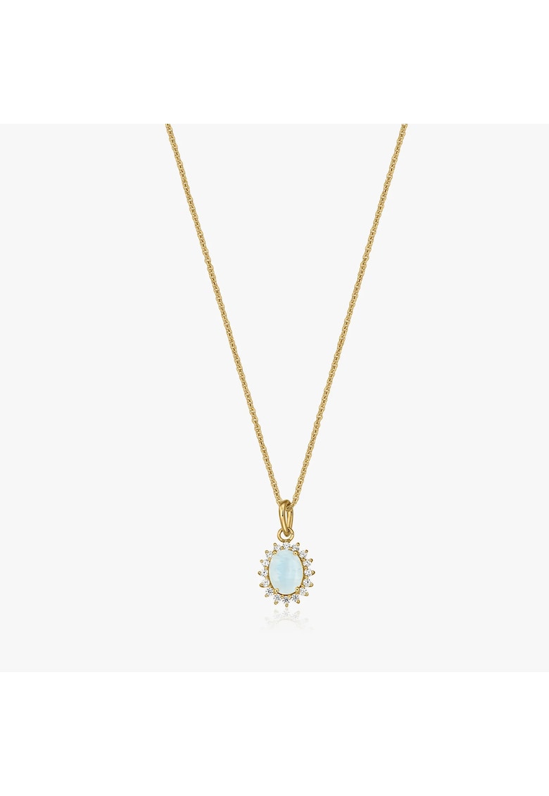 Colier din argint Golden Virtue - Piatra Lunii