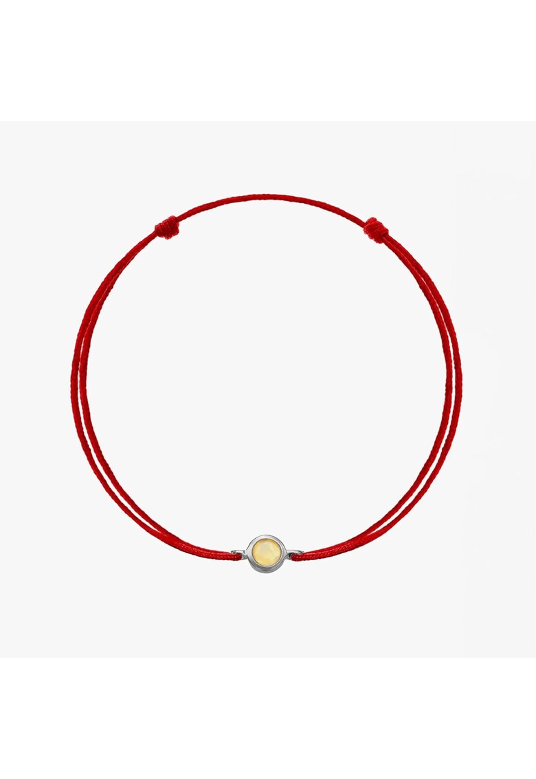 Bratara snur din argint Birthstone May - Onix Verde