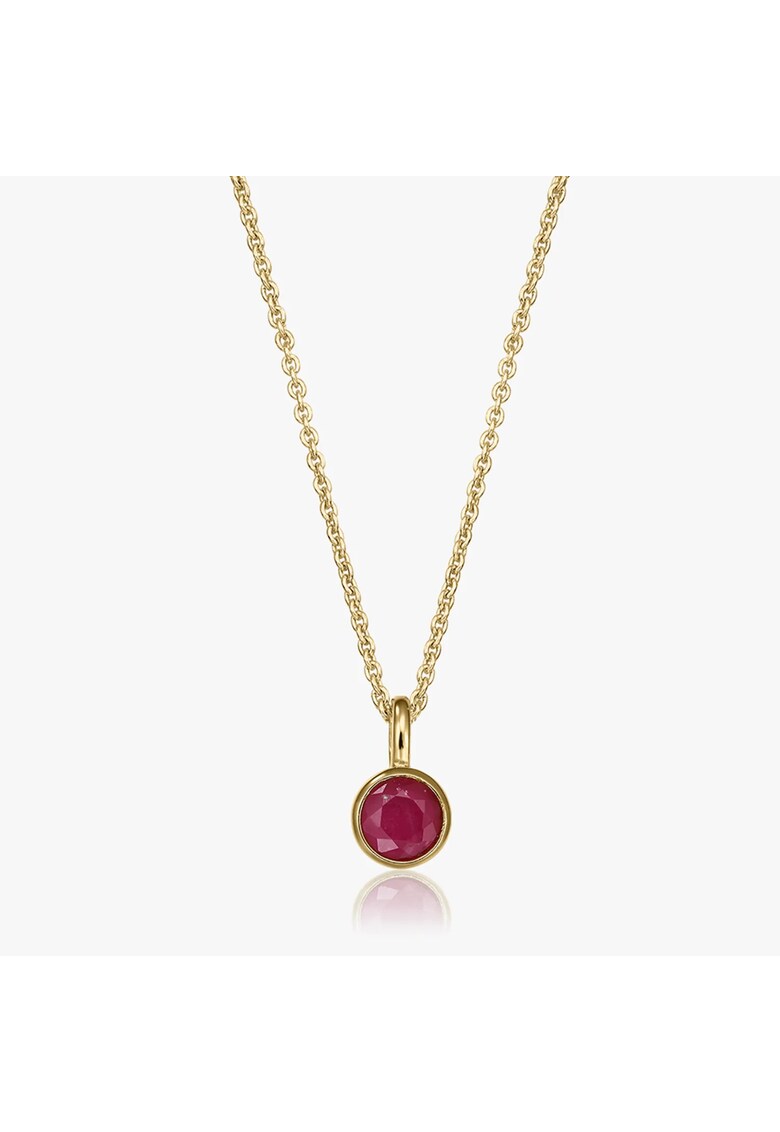 Colier din argint Birthstone Golden July - Rubin