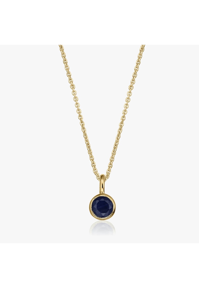 Colier din argint Birthstone Golden September - Safir