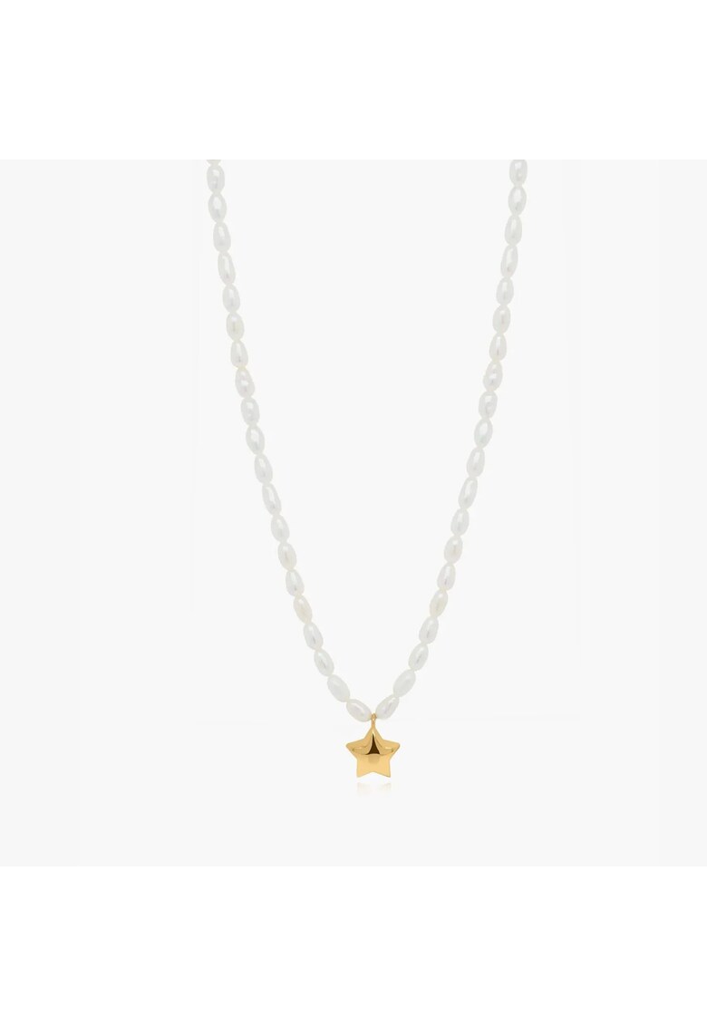 Colier din argint Tiana Golden - Perle Naturale