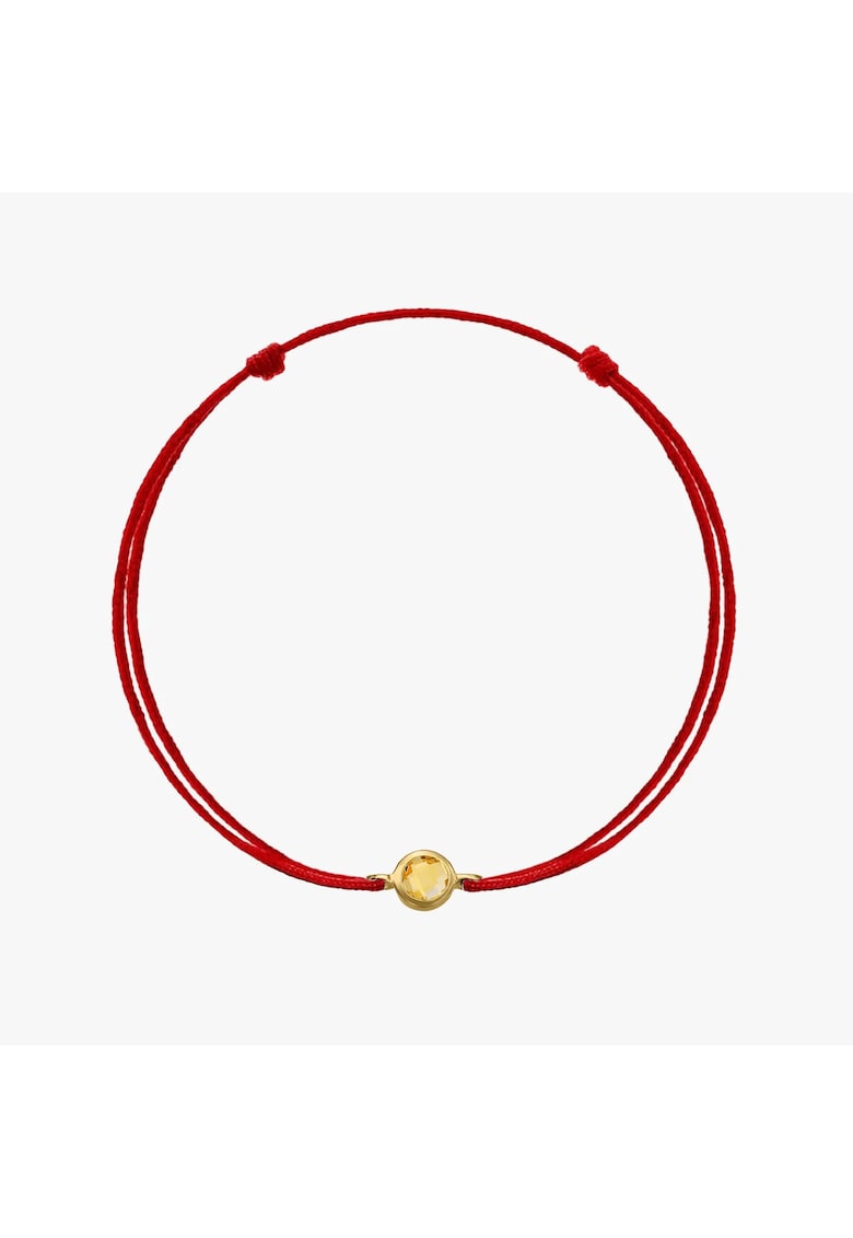 Bratara snur din argint Birthstone Golden November - Citrin