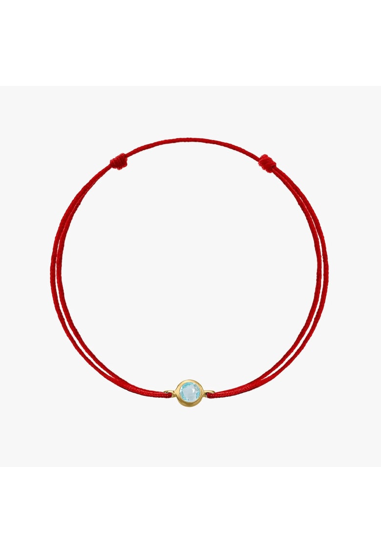 Bratara snur din argint Birthstone Golden March - Acvamarin