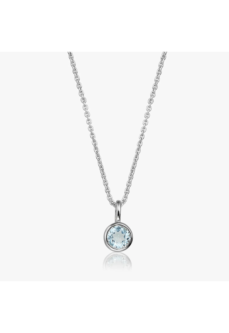 Colier din argint Birthstone December - Topaz Albastru