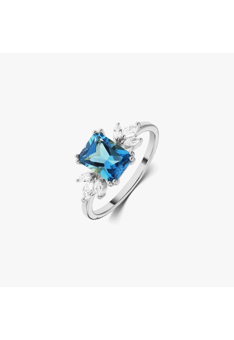 Inel din argint Faerie - Topaz Albastru - US