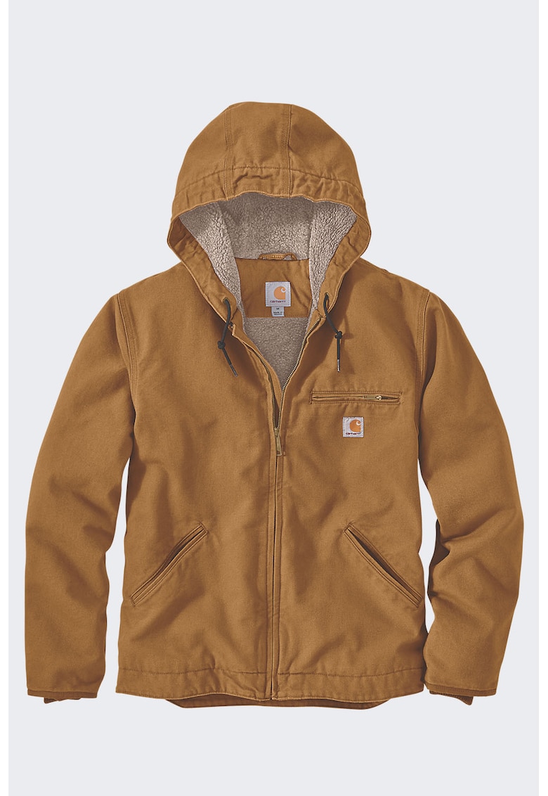 Jacheta dublura - maro - material cu captuseala din sherpa