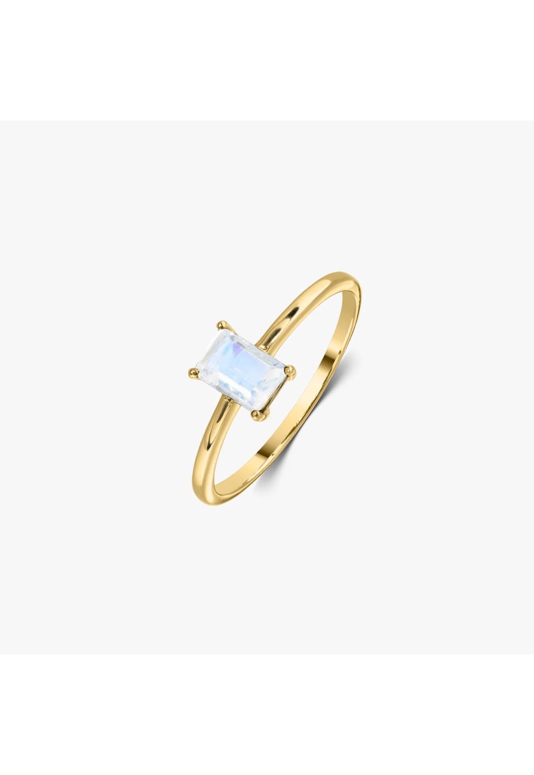 Inel din argint Golden Tessa - Piatra Lunii