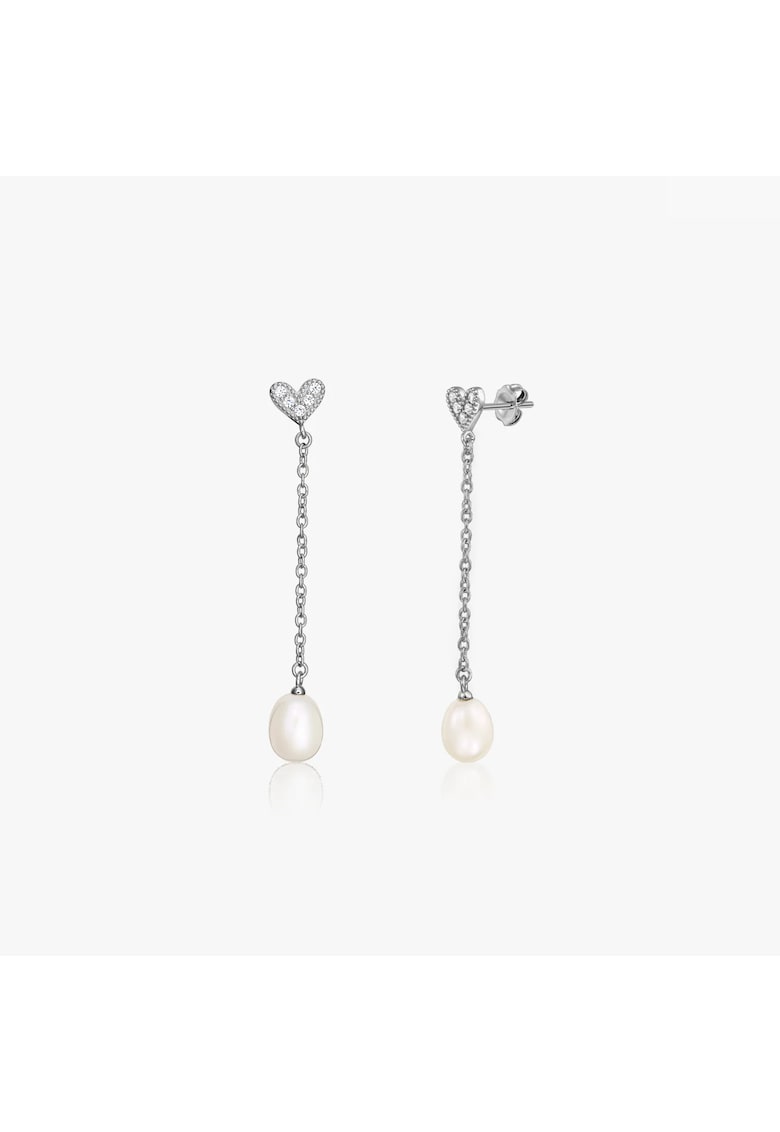 Indira Cercei din argint Never Let You Go - Perle Naturale