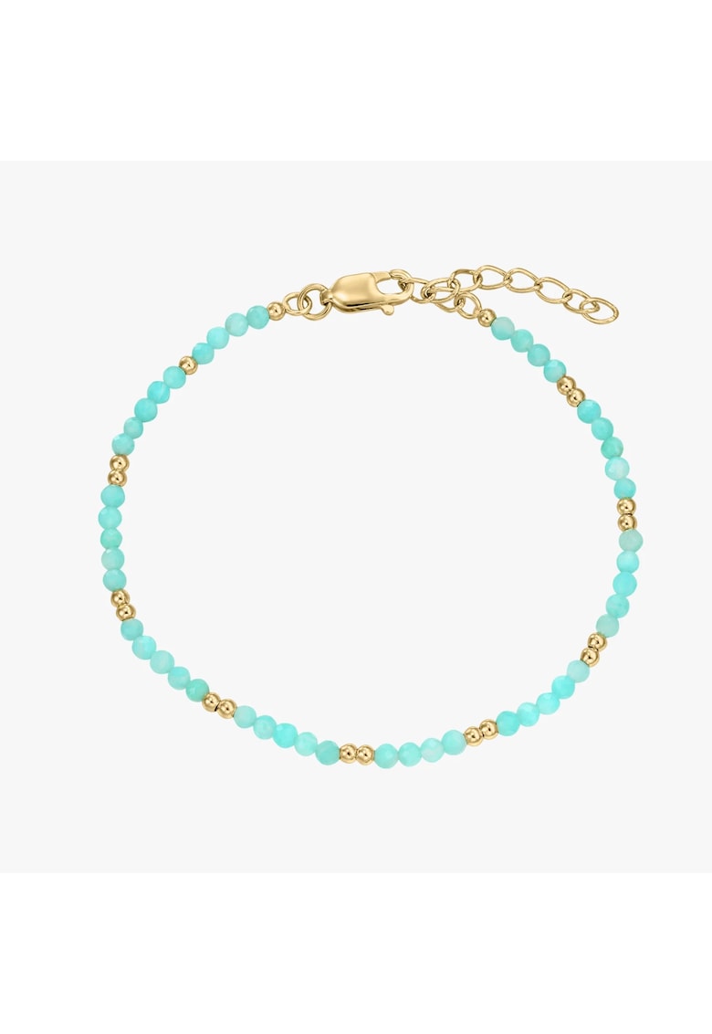 Bratara de picior din argint Golden SummerScape - Amazonit