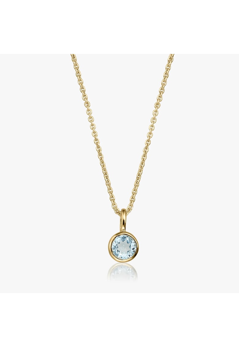 Colier din argint Birthstone Golden December - Topaz Albastru