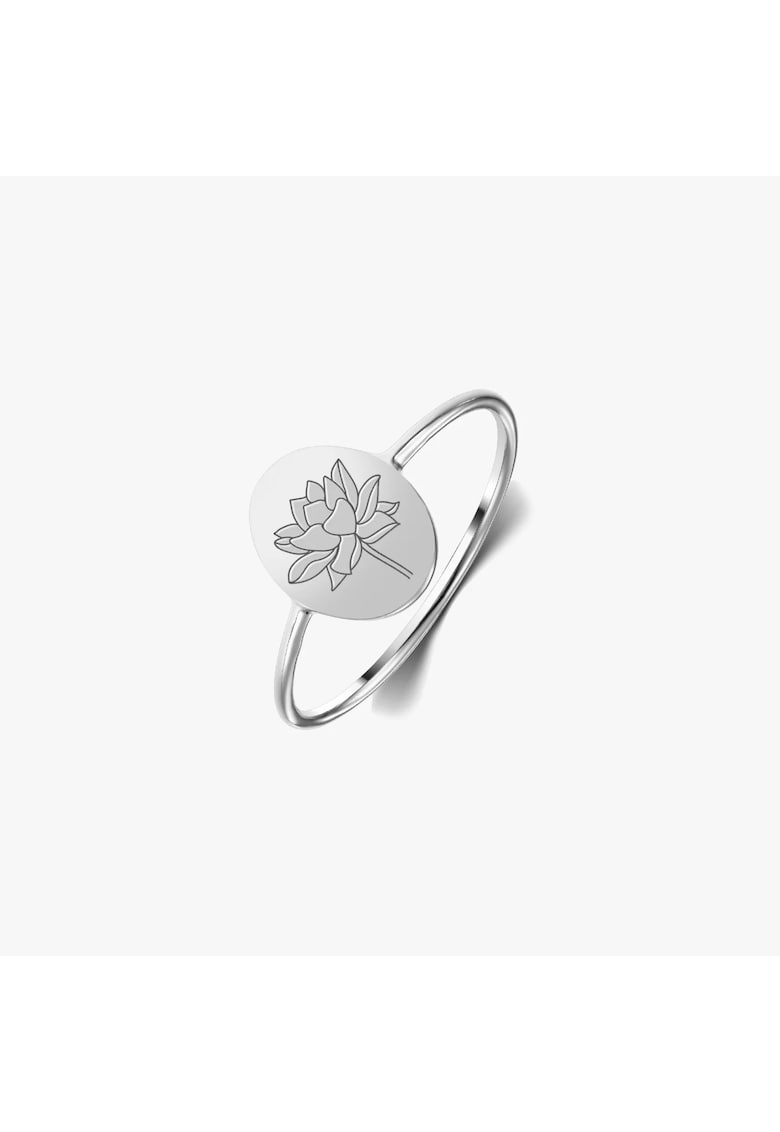 Inel din argint Birthflower - July Lotus