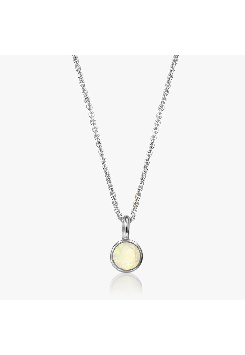 Colier din argint Birthstone October - Opal