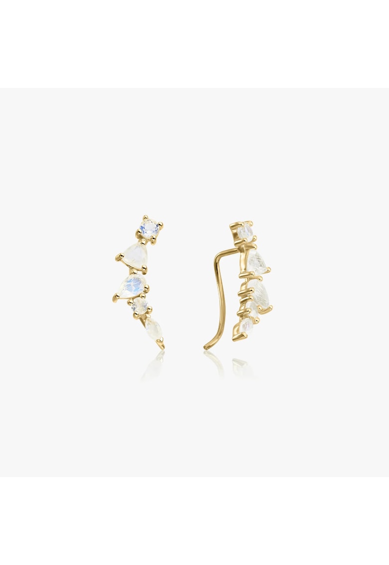 Cercei din argint Valery Golden - Piatra Lunii