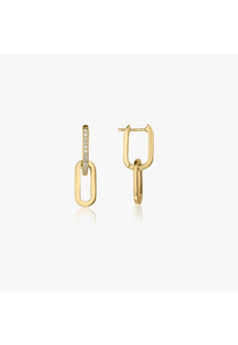 Cercei din argint Golden Jessica - Zirconiu