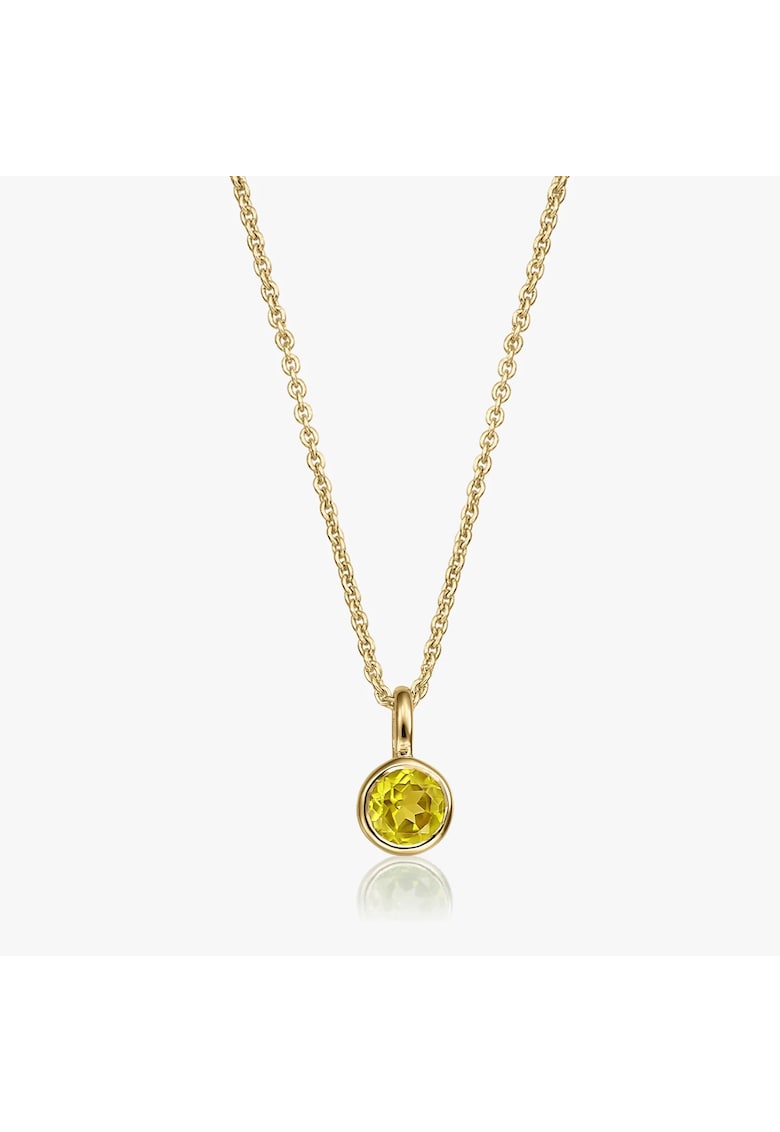 Colier din argint Birthstone Golden November - Citrin