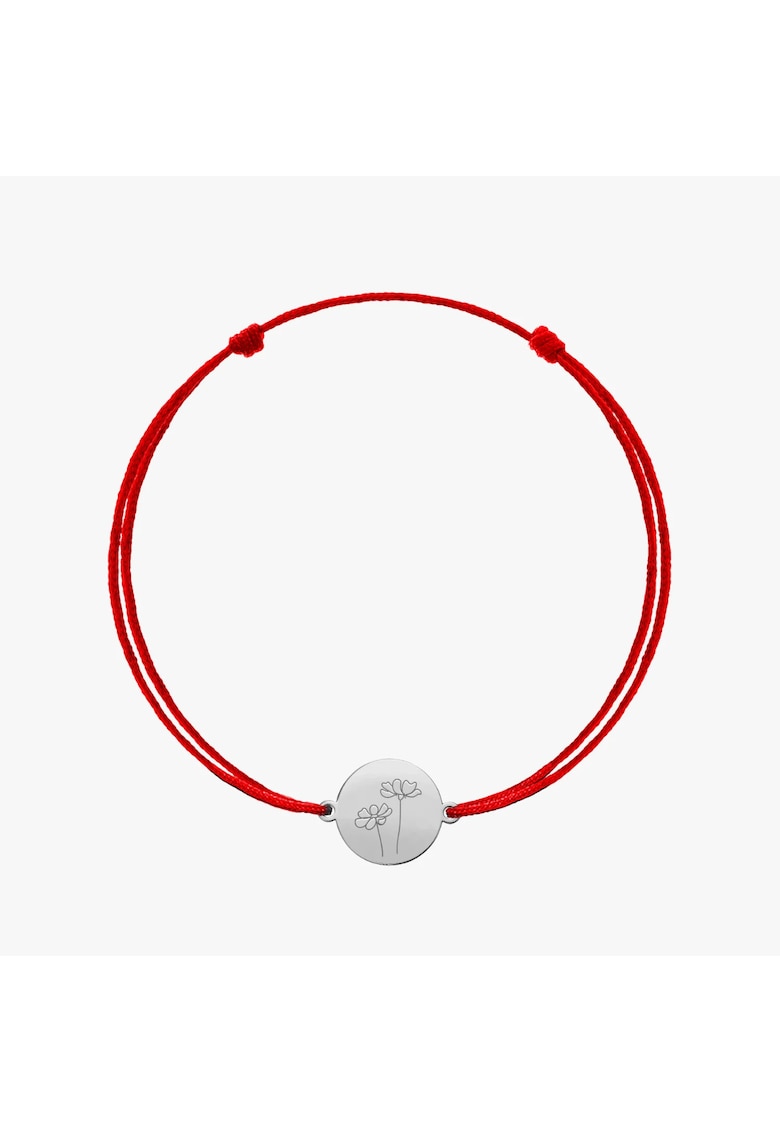 Bratara snur din argint Silver BirthFlower - October Cosmos
