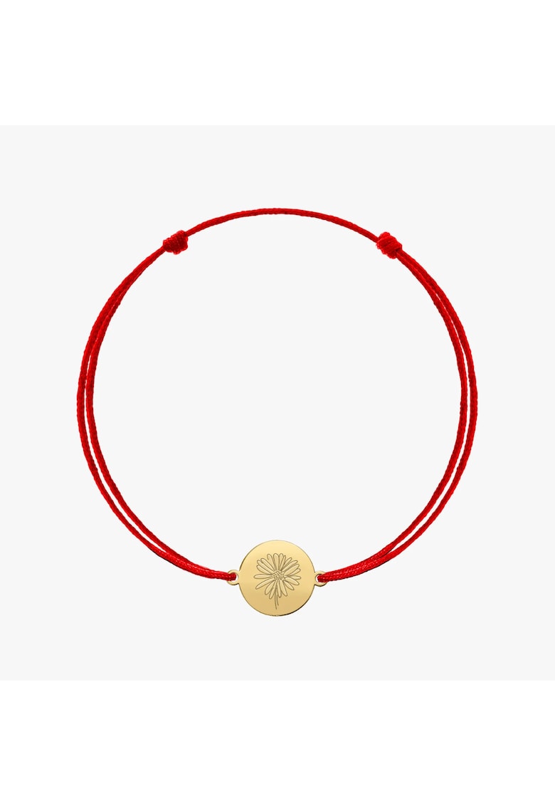 Bratara snur din argint Golden BirthFlower - April Daisy