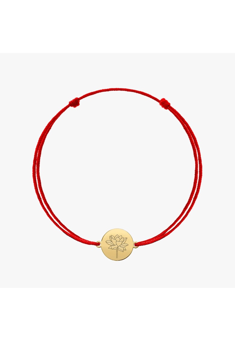 Bratara snur din aur Birth Flower - July Lotus