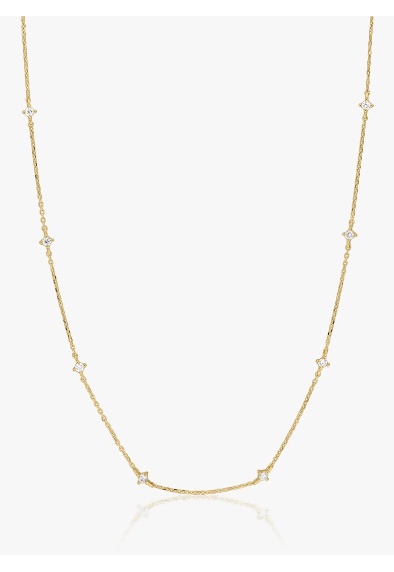 Colier din aur Starburst - Zirconiu