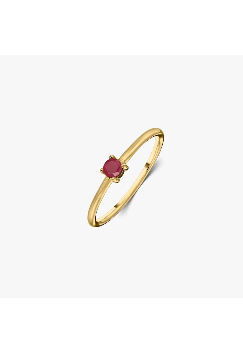 Indira Inel din argint Birthstone Golden July - Rubin