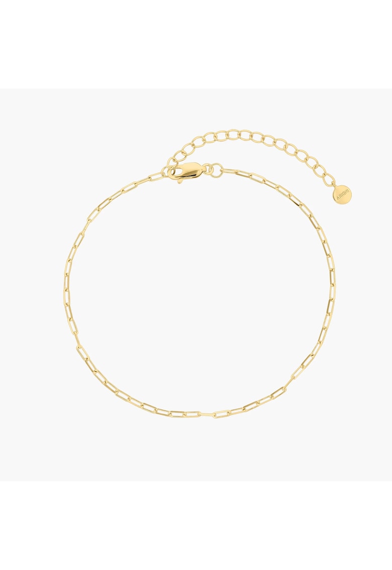 Bratara de picior din argint Golden Paperclip