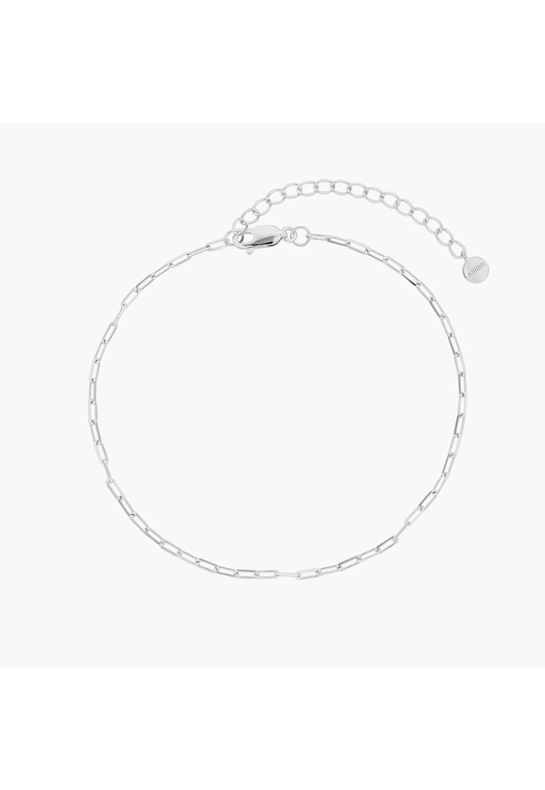 Bratara de picior din argint Paperclip