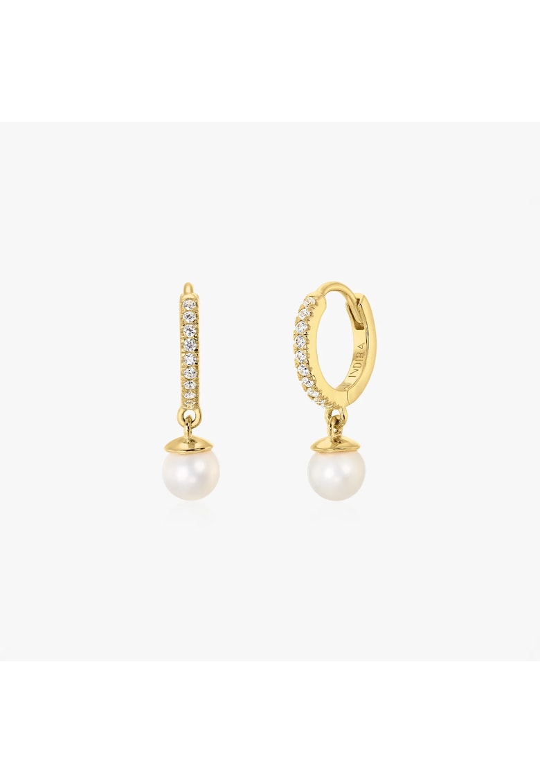 Cercei din argint Golden Kalya - Perle Naturale - Zirconiu