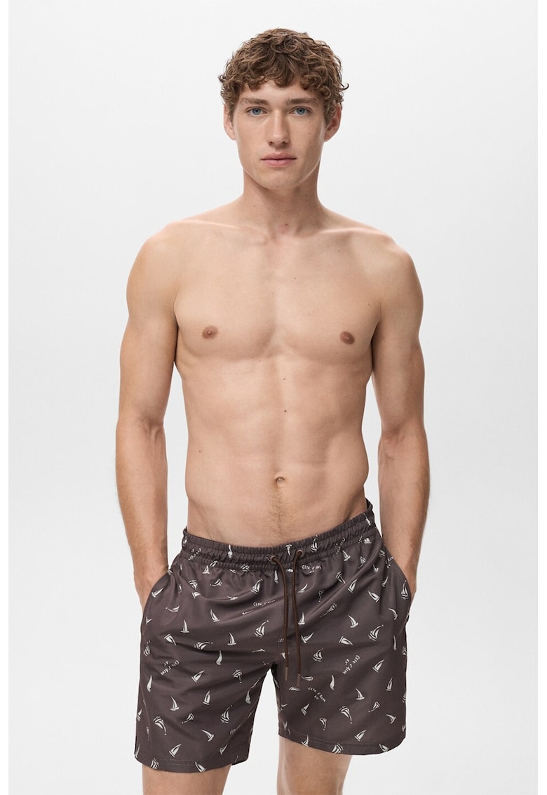 Pantaloni scurti de baie cu model grafic