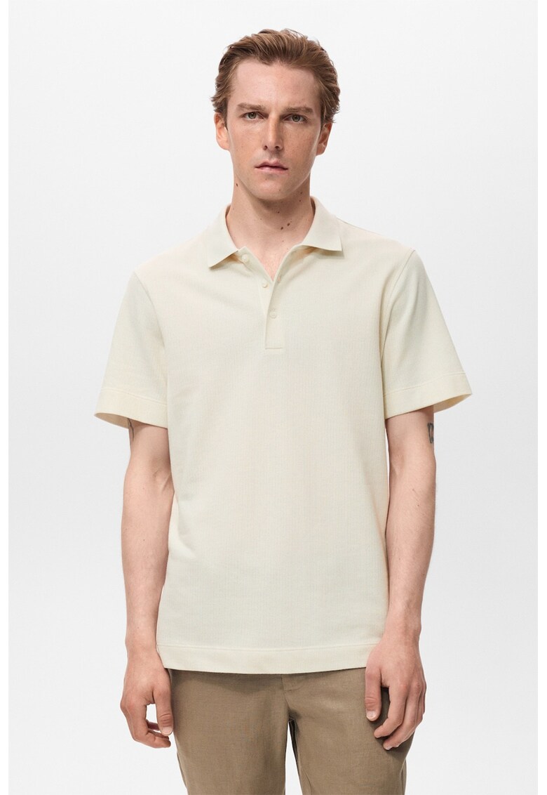 Tricou polo de bumbac - Bej deschis