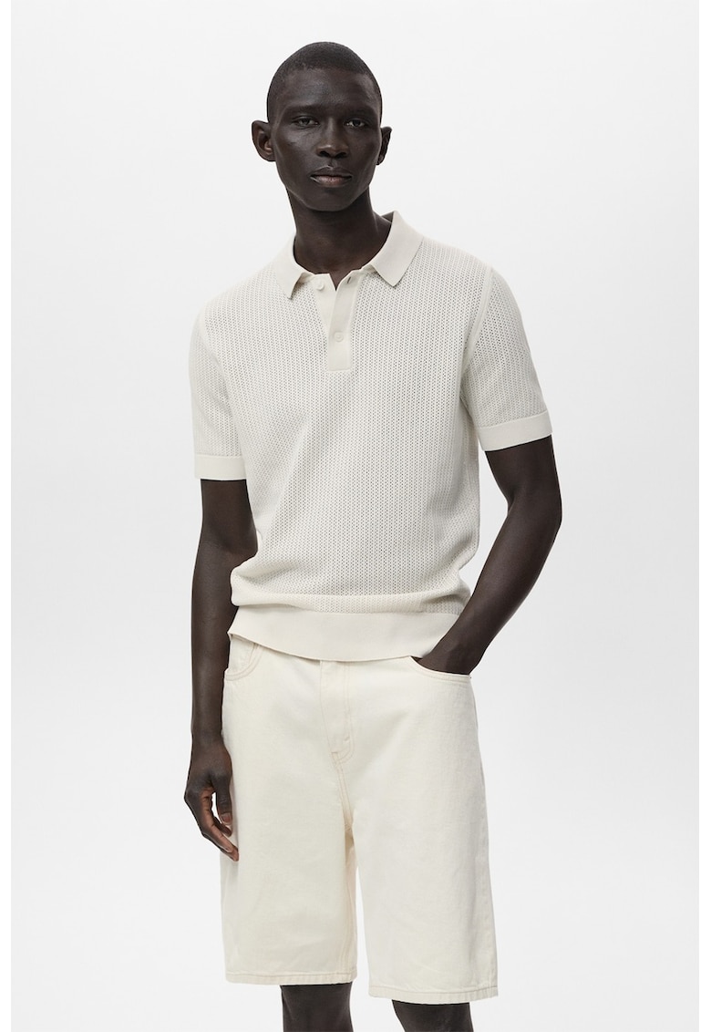 Tricou polo cu perforatii Tricou polo cu perforatii