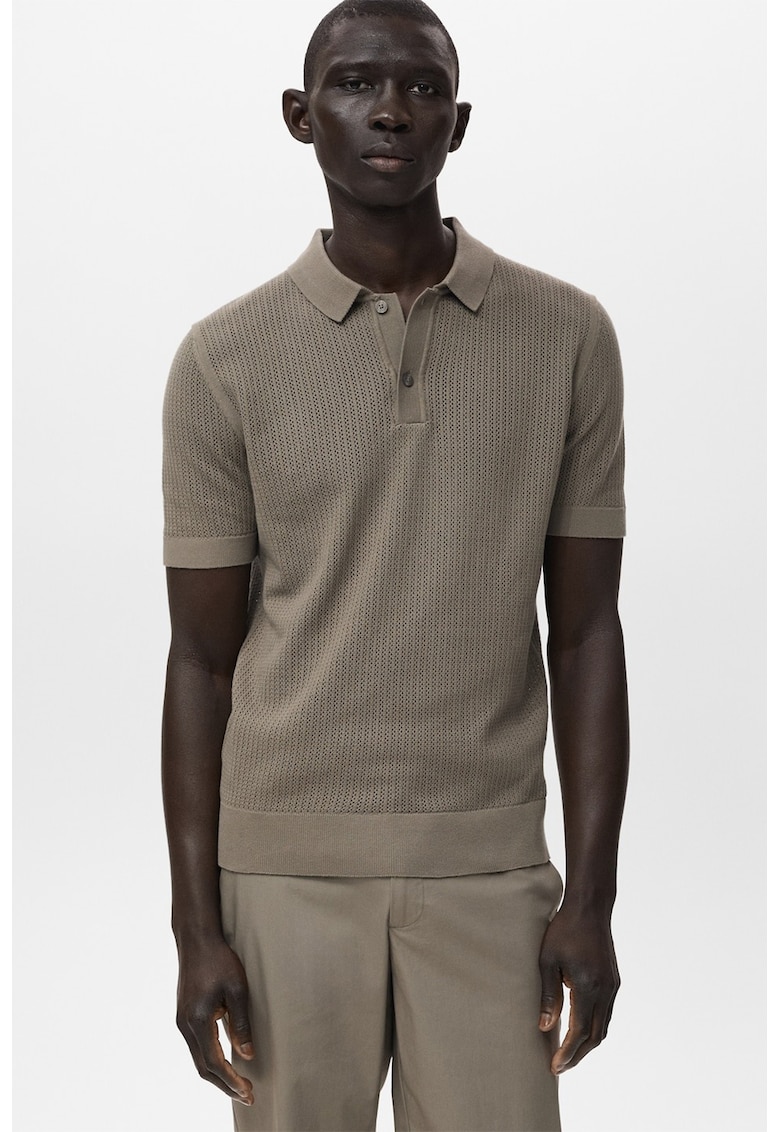 Tricou polo cu perforatii Tricou polo cu perforatii