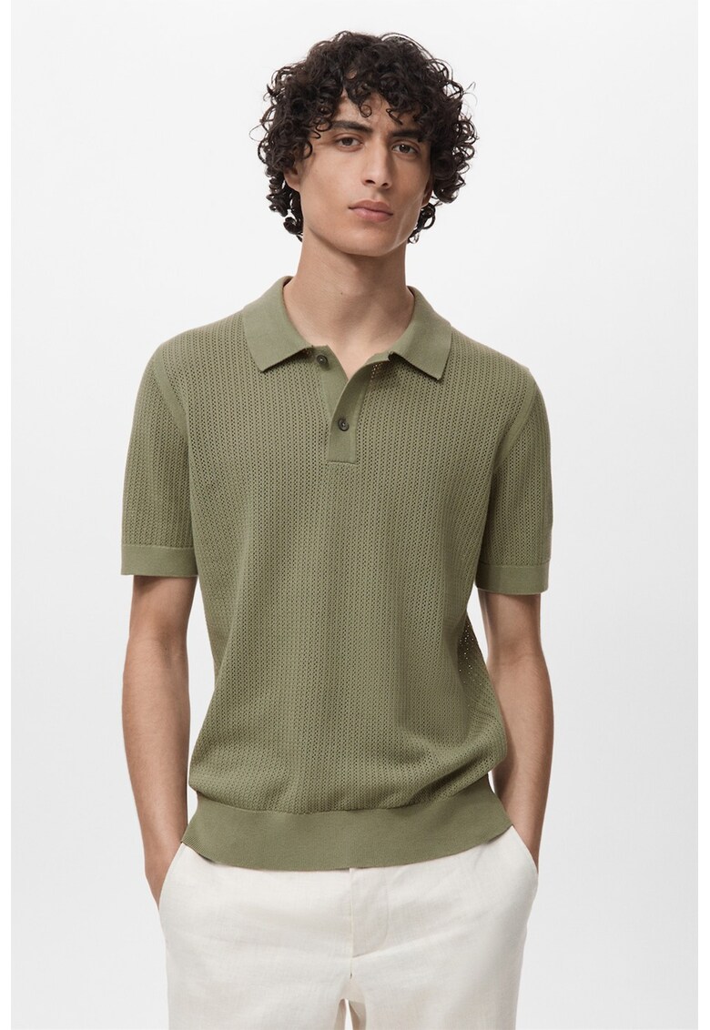 Tricou polo cu perforatii Tricou polo cu perforatii