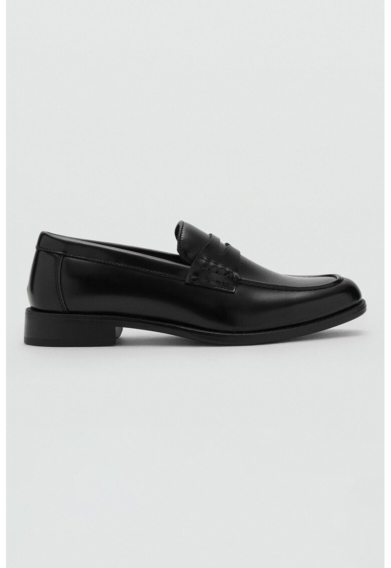 Pantofi loafer de piele ecologica - Negru