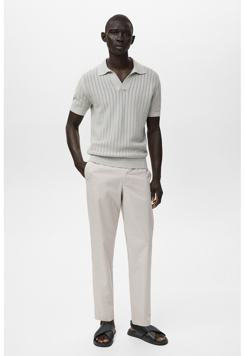 Pantaloni slim-fit - Alb murdar
