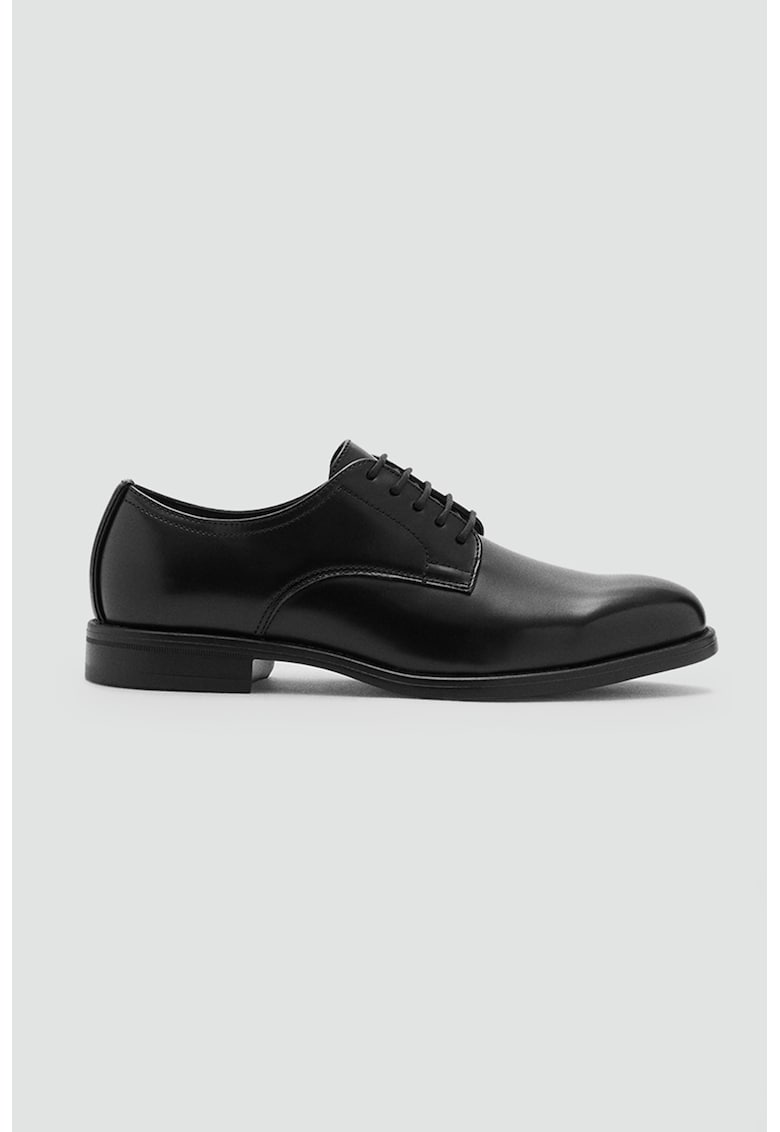 Pantofi derby din piele ecologica - Negru