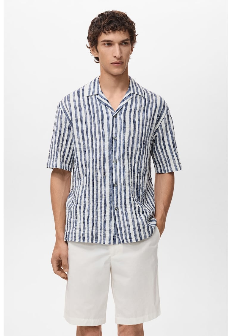 Camasa cu maneci scurte si model in dungi