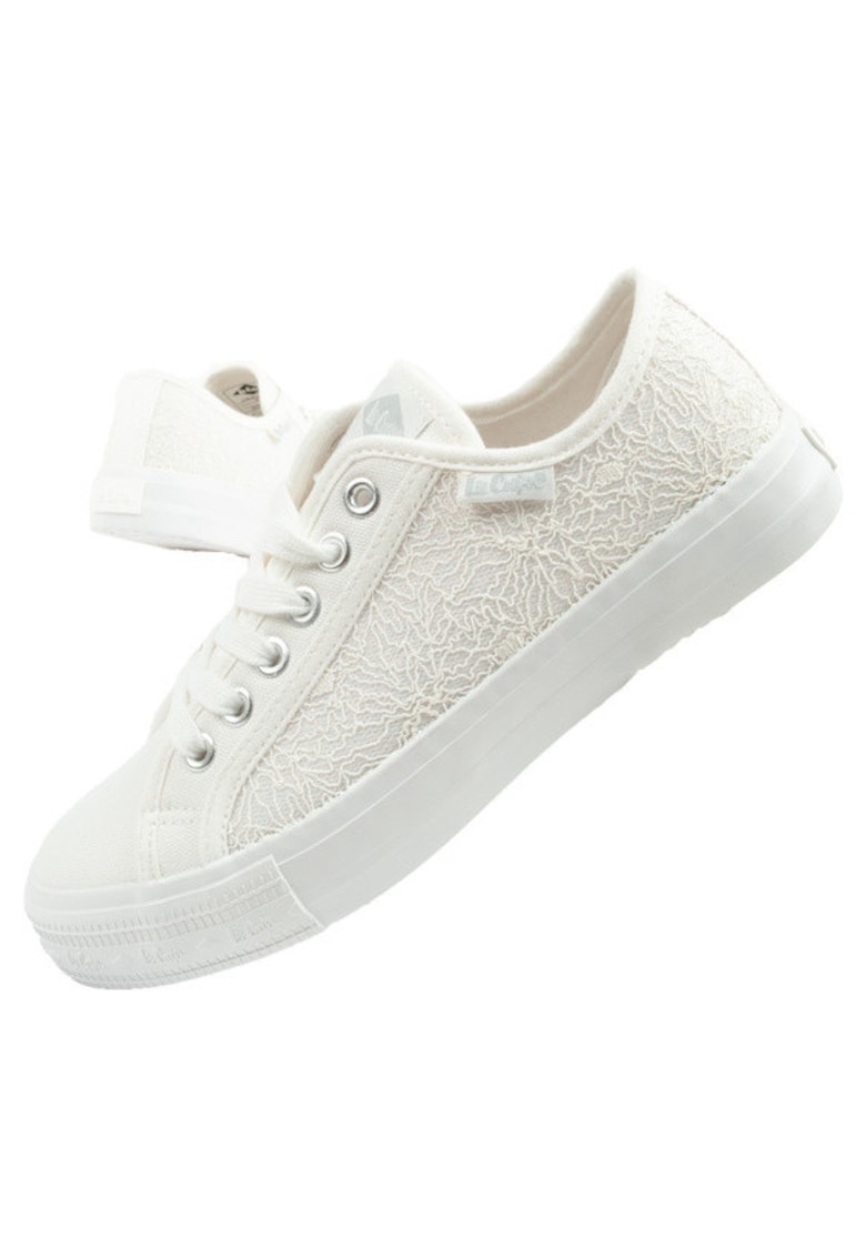 Lee Cooper Tenisi cu sclipici si dantela pentru femei albi [LCW-25-31-3422L - Alb