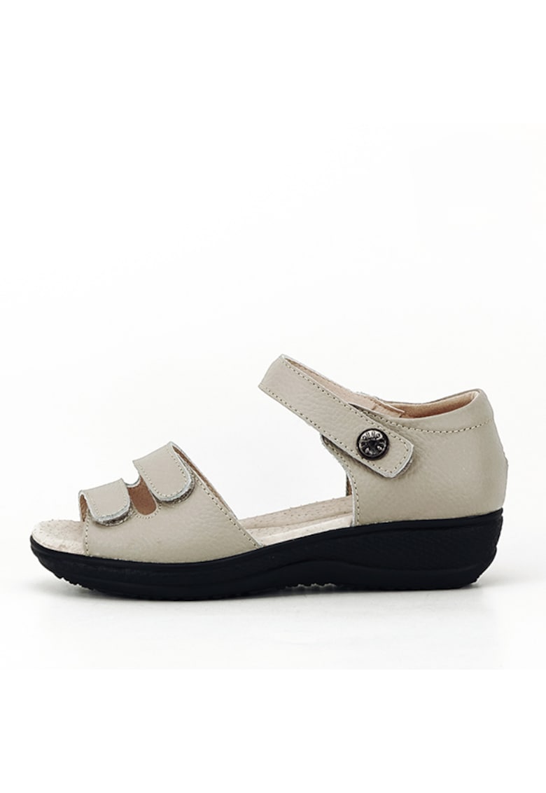 Sandale gri din piele naturala Agata 127 5538 - Gri