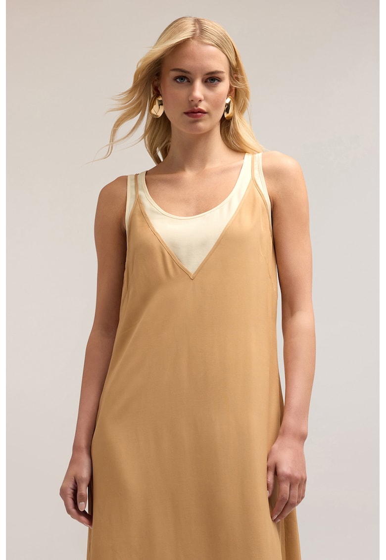 Rochie uni lejera - Caramel
